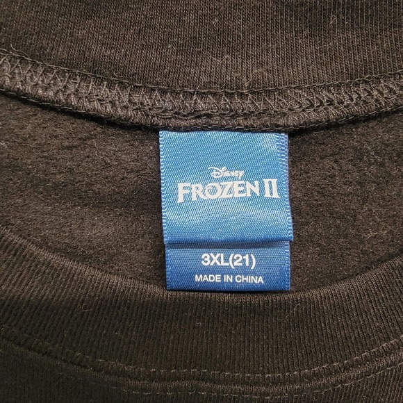 Disney Frozen 2 Sweatshirt Black Light Up Elsa Anna Olaf Kristoff Sven Sz 3XL - Picture 2 of 8